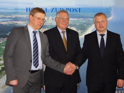 Die Gesellschafter: Volker Brautzsch, Gerhard Gühler, Dr. Ulrich Basteck (v.l.)