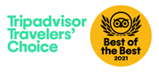 Dank der tollen Gästebewertungen  dürfen wir uns über den Tripadvisor Travelers Choice 2021 freuen!